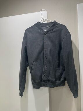 Brandy Melville Charcoal Gray Bomber Jacket
